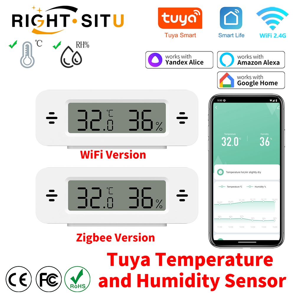 Home Automation Technology - Tuya WiFi Zigbee Mini Temperature Humidity