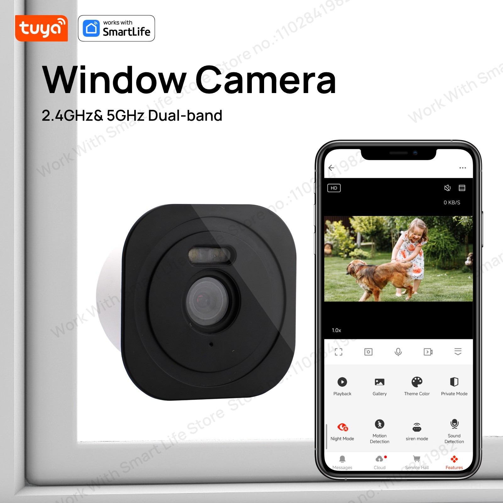 Eufy Camera E220 - 3MP 2K Tuya Window Camera,2.4GHz &