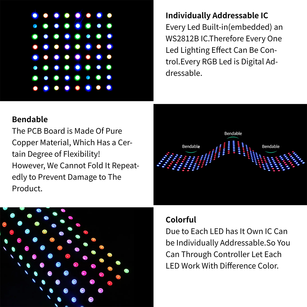 8X8 16X16 8X32 WS2812B With US - Rgb Led Matrix 8X8 ulasan dan harga