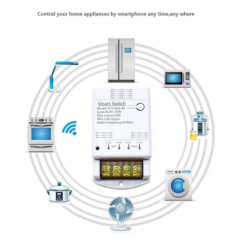 Wifi 30A Relay Module 85-250V  - Home Automation Technology ulasan dan harga