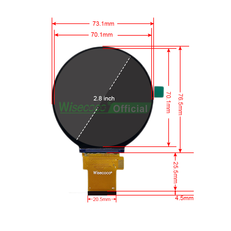 Wisecoco 2.8 Inch Round Displa - Home Automation Technology ulasan dan harga