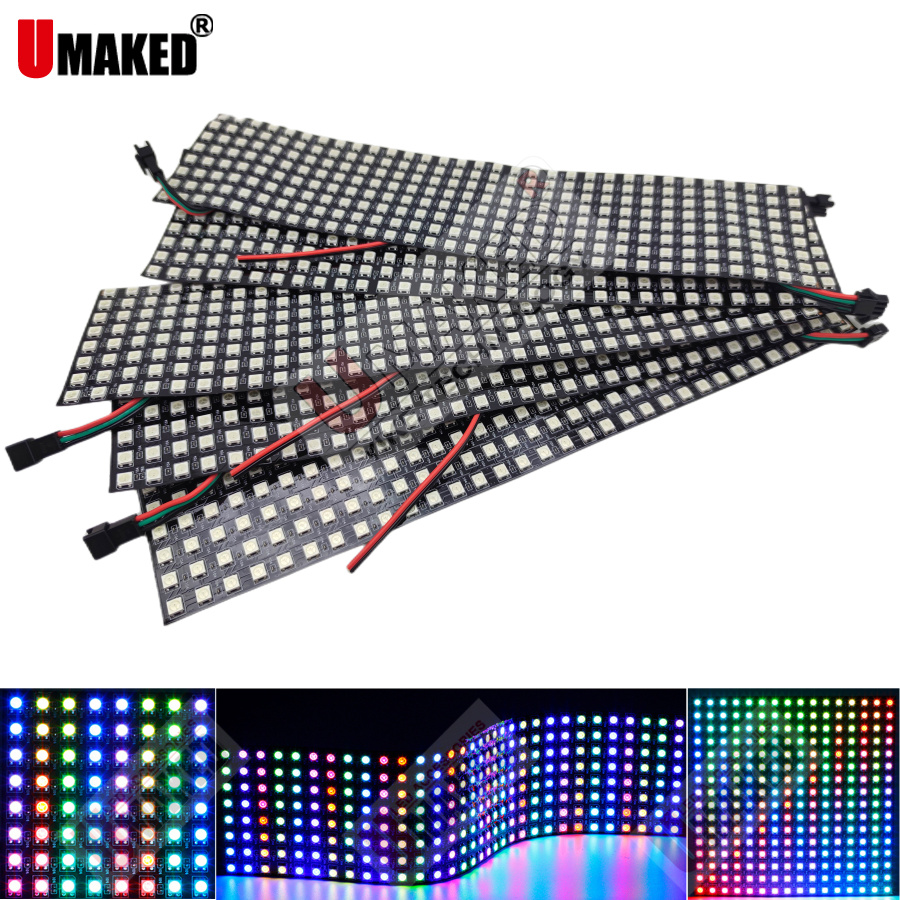 2pcs WS2812B Individually Addr - Rgb Led Matrix 8X8 ulasan dan harga