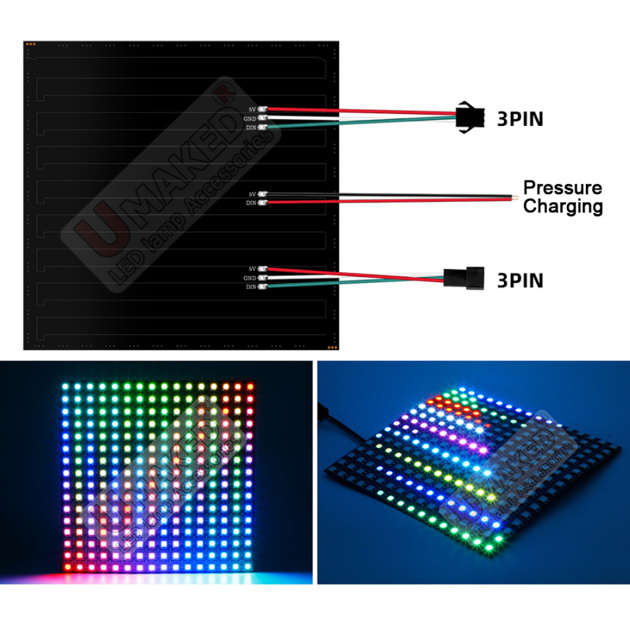 2pcs WS2812B Individually Addr - Rgb Led Matrix 8X8 ulasan dan harga