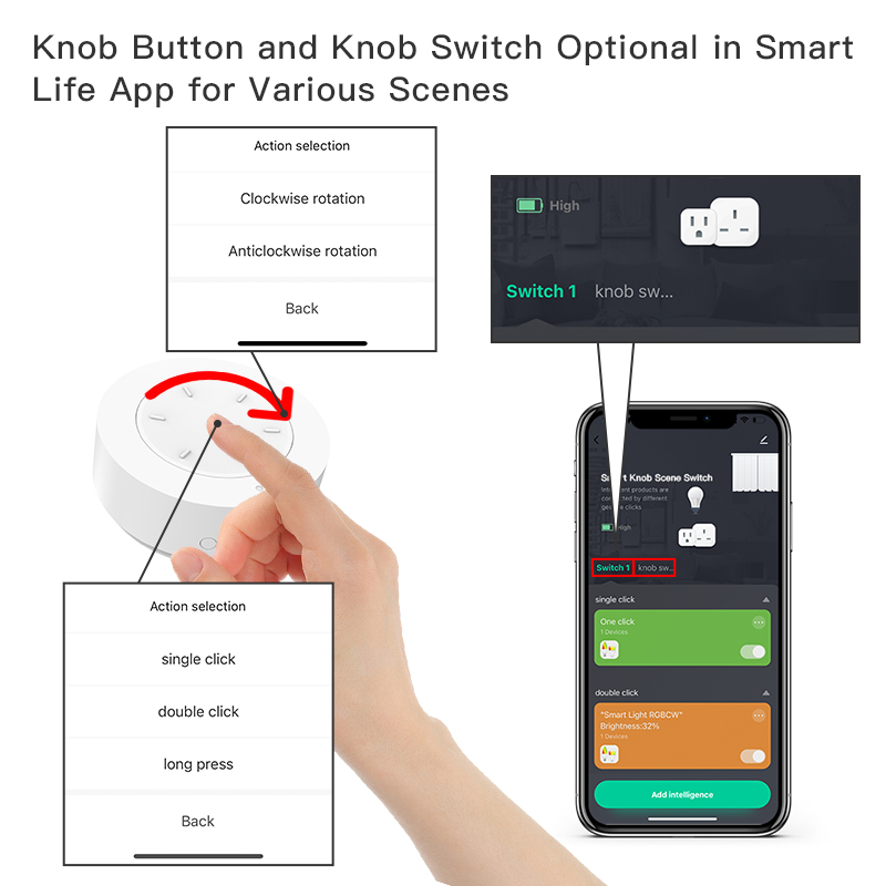 Smart ZigBee Knob Switch Work  - Home Automation Technology ulasan dan harga