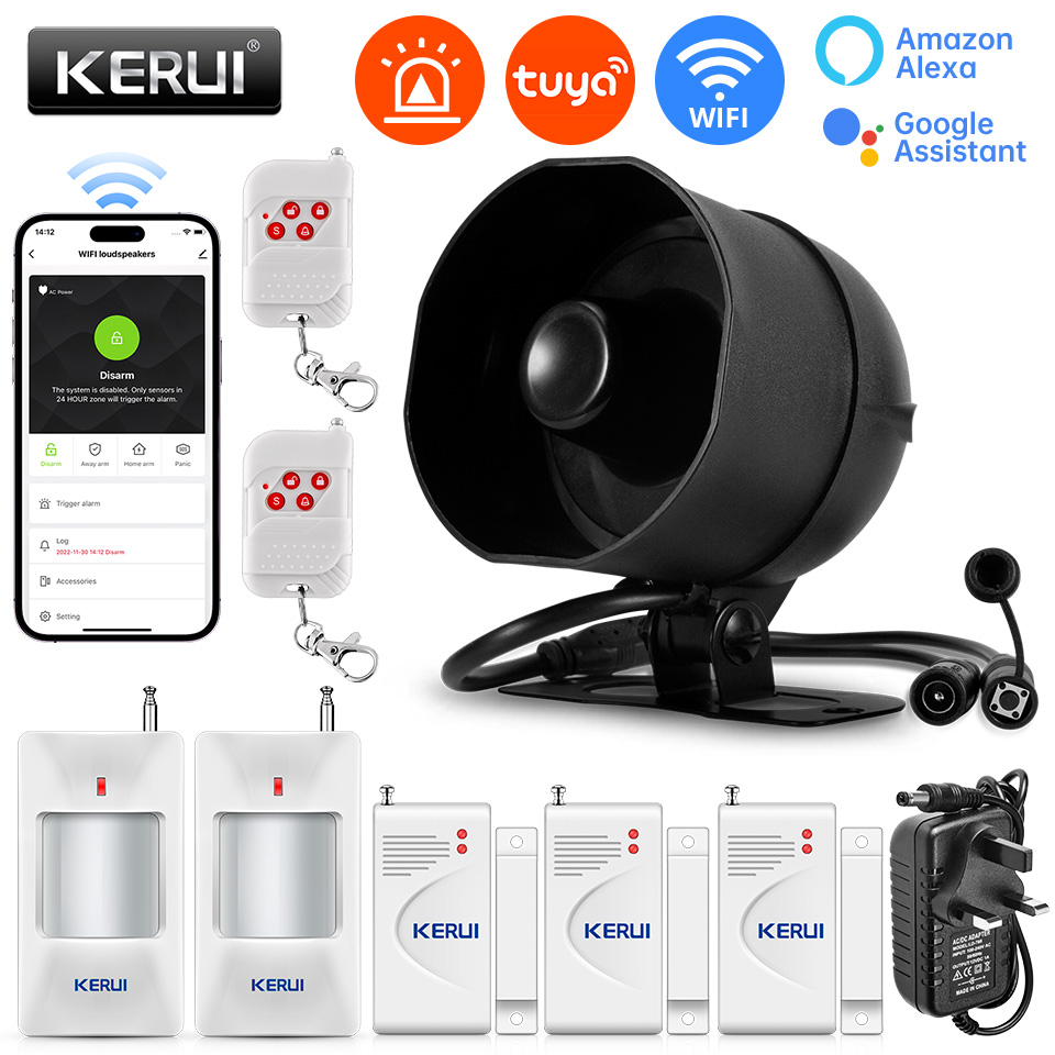 KERUI 120db Siren Alarm System - Smart Home Automation Diy ulasan dan harga
