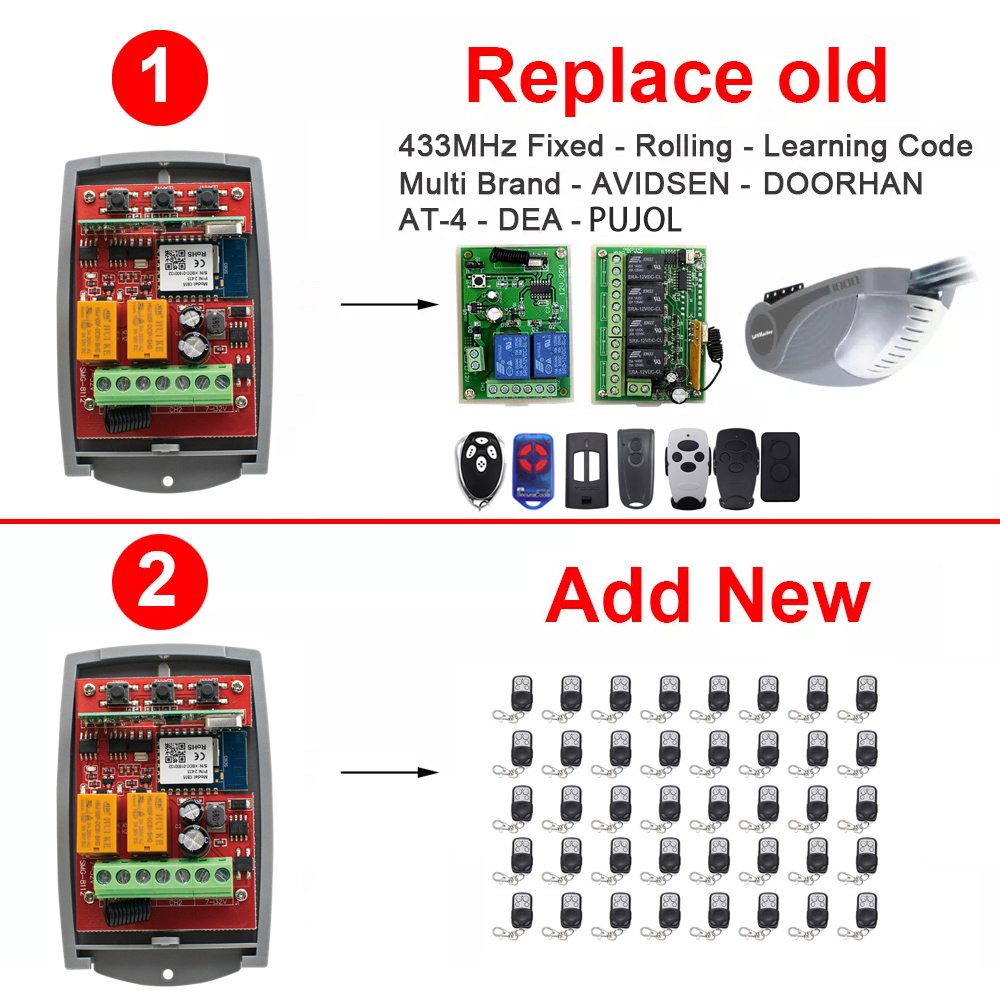 Tuya Auto Gate Control Opener  - 433Mhz Receiver Module ulasan dan harga