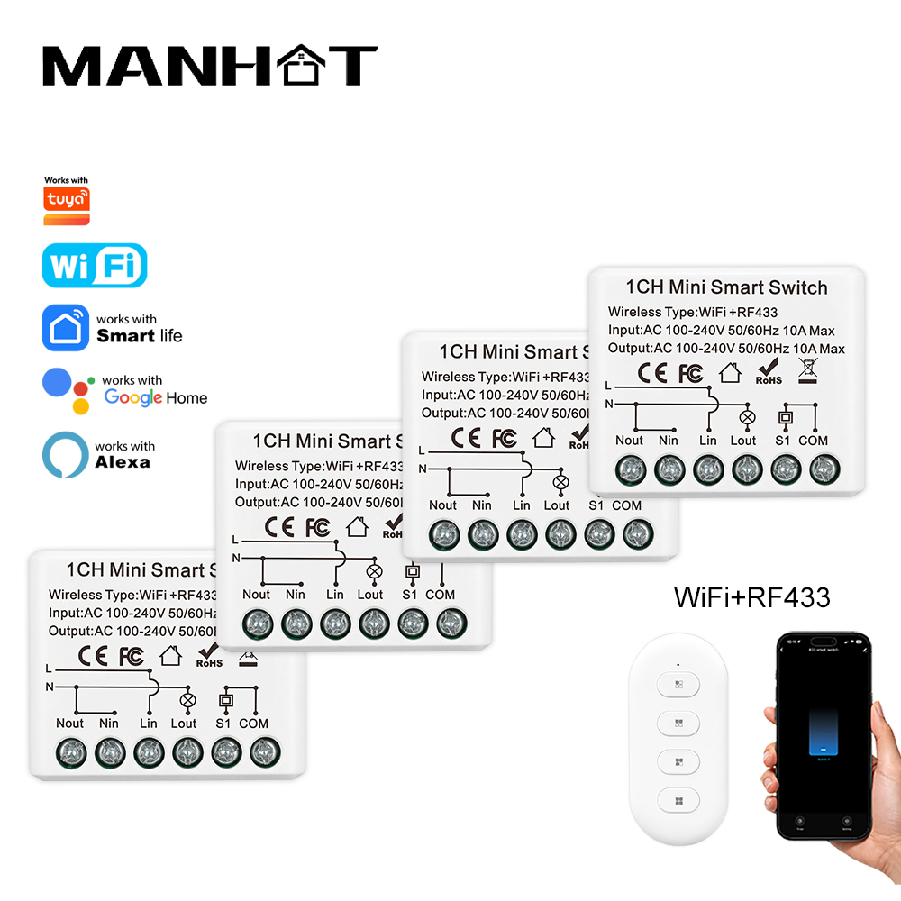 10A Mini WIFI Smart Switch RF4 - Home Automation Technology ulasan dan harga